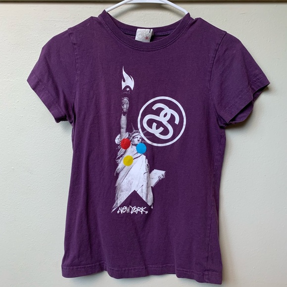 3 Pc Bundle Lot: Stussy Tees🗽🌎💀⬆️👑❤️🌿 - Picture 2 of 10
